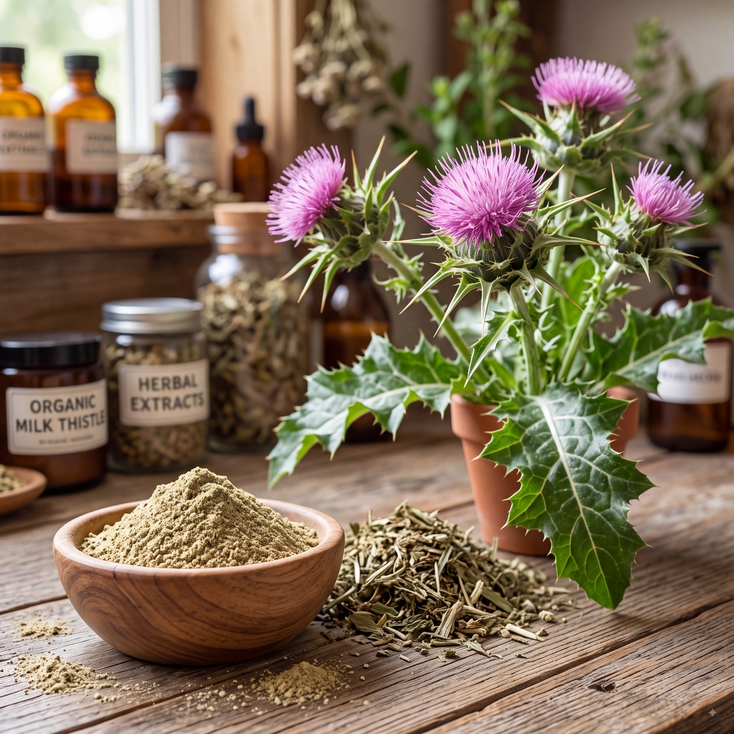 Milk_thistle_plant_and_powder