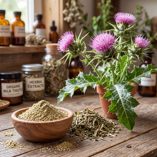 Milk_thistle_plant_and_powder